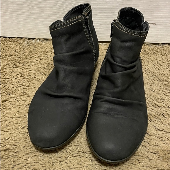 Cobb Hill | by New Balance | Leather | Black | Ruched | Ankle Boots | Size 10 M - Picture 3 of 15